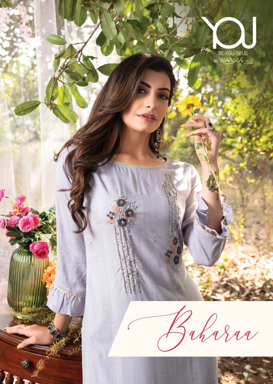 Wanna Bahara Fancy Ethnic Wear Hand Work Kurti With Bottom Collection